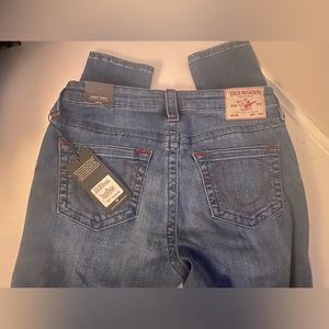 True Religion JENNIE MID RISE CURVY SKINNY JEAN size 30W aka size 10